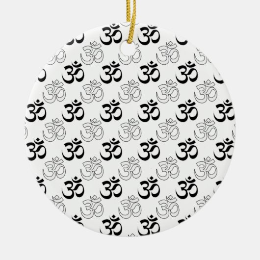 Om, Aum Symbol Keramisch Ornament (Voorkant)
