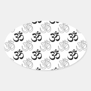 Om, Aum Symbol Ovale Sticker