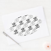 Om, Aum Symbol Ovale Sticker (Envelop)
