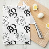 Om, Aum Symbol Theedoek (Quarter Fold)