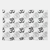 Om, Aum Symbol Theedoek (Horizontaal)