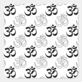 Om, Aum Symbol Vierkante Sticker (Voorkant)
