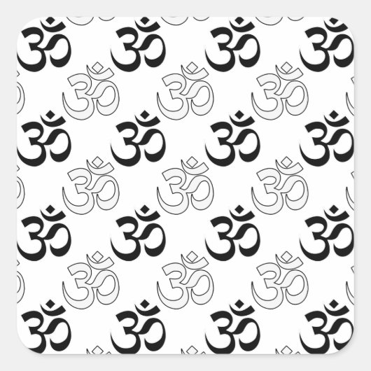 Om, Aum Symbol Vierkante Sticker (Voorkant)
