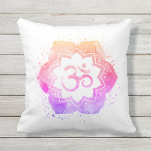 *~* OM AUM-symbool buiten Lotus Flower Mandala Buitenkussen
