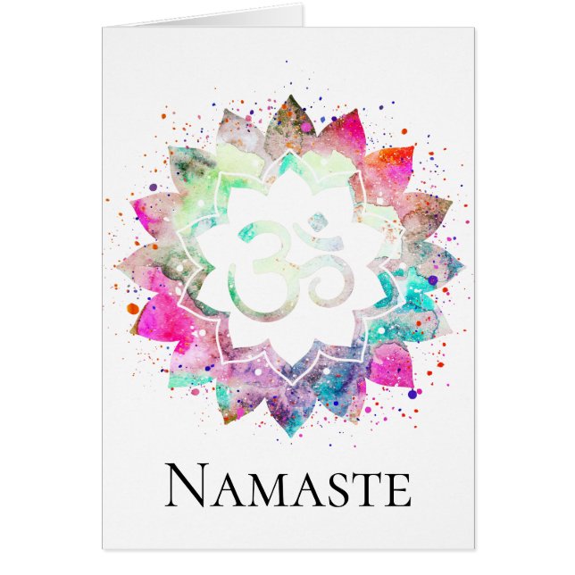 *~* OM AUM-symbool Lotus Flower Mandala New age (Voorkant)