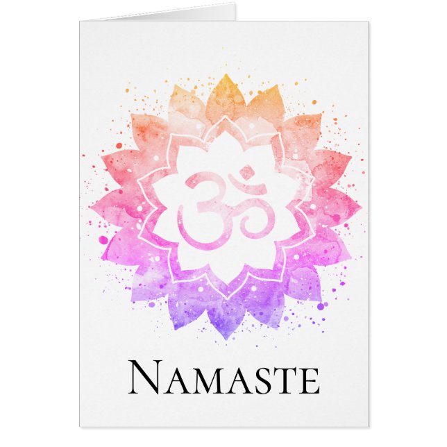 *~* OM AUM-symbool Lotus Flower Mandala Spiritueel (Voorkant)