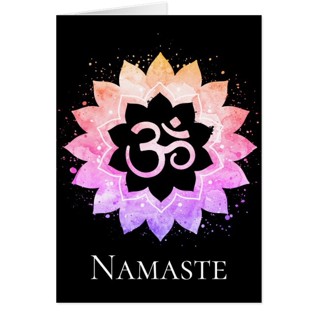 *~* OM AUM-symbool Spirituele Lotus Flower Mandala (Voorkant)