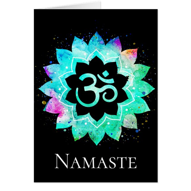 *~* OM AUM-symbool Spirituele Lotus Flower Mandala (Voorkant)