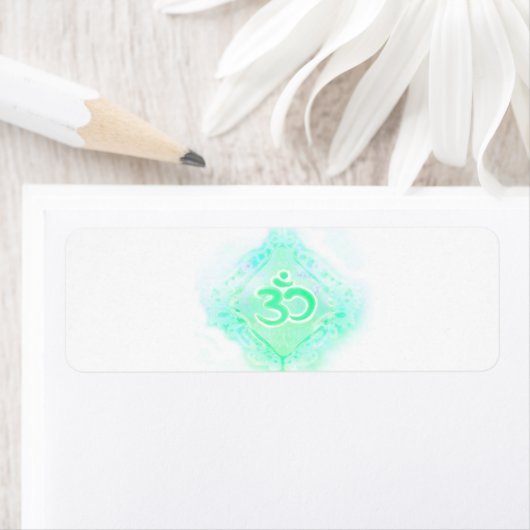 om aum symbool Terugkeeradreslabel Etiket (Insitu)