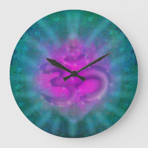 om aum symbool Wall Clock Grote Klok