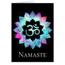 *~* OM AUM-symbool Waterverf Lotus Mandala