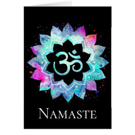 *~* OM AUM-symbool Waterverf Lotus Mandala