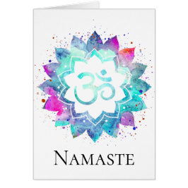 *~* OM AUM-symbool Waterverf Lotus Mandala