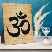 Om ( Aum ) symboolweergave Fotoplaat (Zijkant)