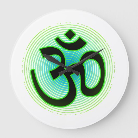 Om (aum) wandklok (Voorkant)