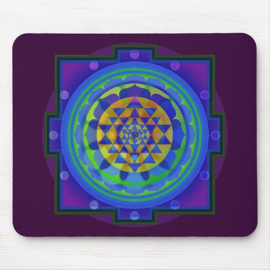 Om (AUM) Yantra mandala Muismat (Voorkant)