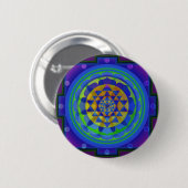 Om (AUM) Yantra mandala Ronde Button 5,7 Cm (Voorkant /achterkant)