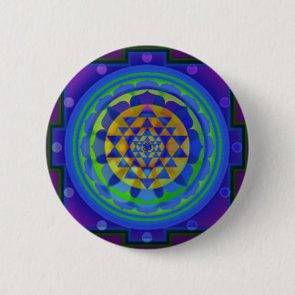 Om (AUM) Yantra mandala Ronde Button 5,7 Cm