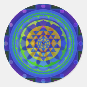 Om (AUM) Yantra mandala Ronde Sticker