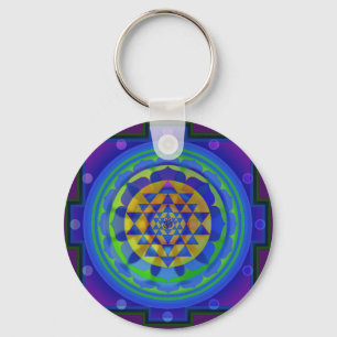 Om (AUM) Yantra mandala Sleutelhanger