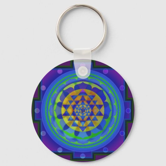Om (AUM) Yantra mandala Sleutelhanger (Voorkant)