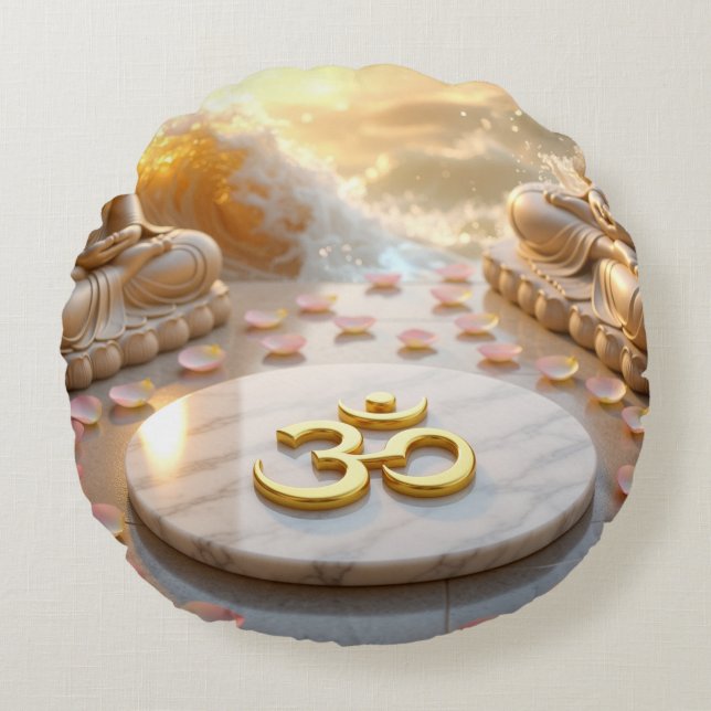 OM - AUM - ZEN BOEDDHISME ROND KUSSEN (Voorkant)