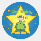 Om Baby grote sticker (Voorkant)