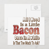 Om bacon vragen briefkaart (Voorkant / Achterkant)