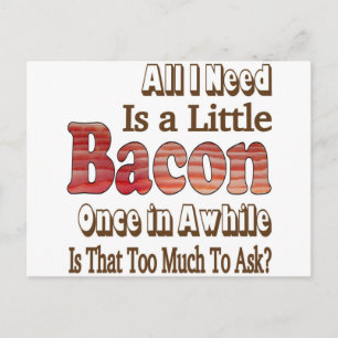 Om bacon vragen briefkaart