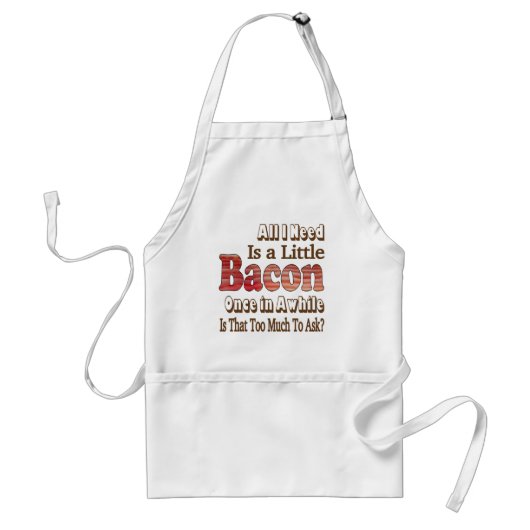 Om bacon vragen standaard schort (Voorkant)