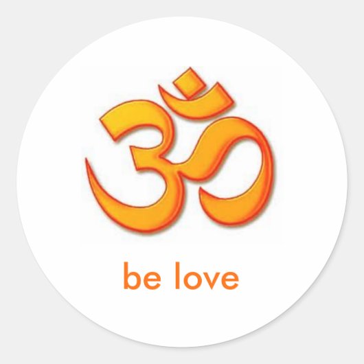 Om Be Love Sticker (Voorkant)