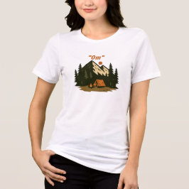 “Om” Berg Meditatie Camping Design Tri-Blend Shirt
