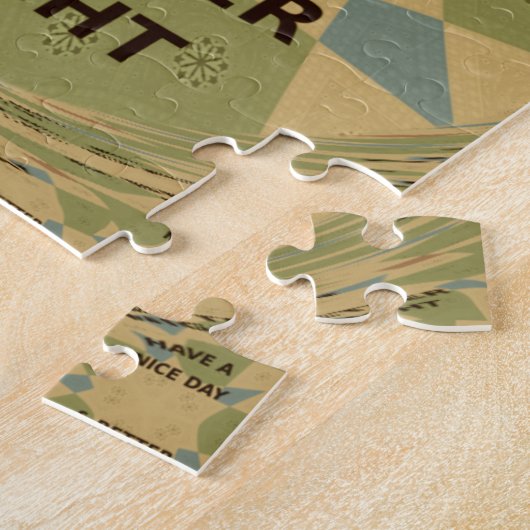 Om bescherming te bieden, heb je een fijne dag legpuzzel (Zijkant)