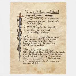 Om bloed naar bloed te roepen fleece deken