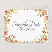 Om bloemen te hebben en te houden Save the Date Br Aankondigingskaart (Voorkant)