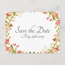 Om bloemen te hebben en te houden Save the Date Br Aankondigingskaart