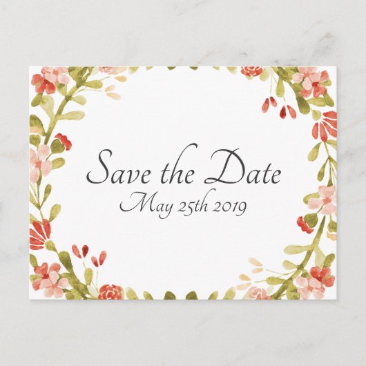 Om bloemen te hebben en te houden Save the Date Br Aankondigingskaart (Voorkant)