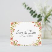 Om bloemen te hebben en te houden Save the Date Br Aankondigingskaart (Staand voorkant)