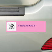 om boeddhist, IS WAAR HET HART IS Bumpersticker (Op auto)