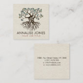 Om-boom  vierkante visitekaartje (Voorkant / Achterkant)