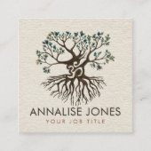 Om-boom vierkante visitekaartje (Voorkant)