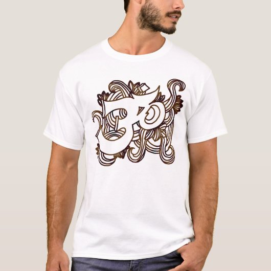 om brown Handsketch T-shirt (Voorkant)