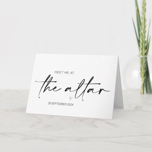Om bruidegom op trouwdag bruid ontmoeten me bij he kaart (Voorkant)