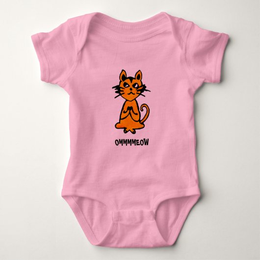 Om Cat - Baby Yoga Clothes Romper (Voorkant)
