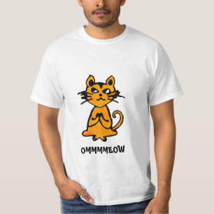 Om Cat - Funny Yoga T Shirt (mannen)