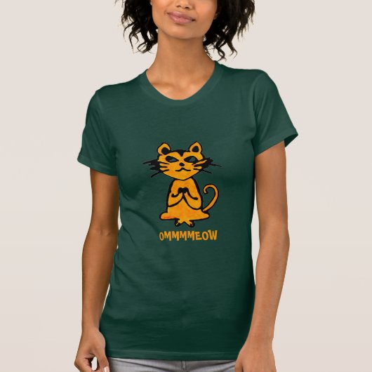 Om Cat - Funny Yoga T-Shirt voor vrouwen (Voorkant)