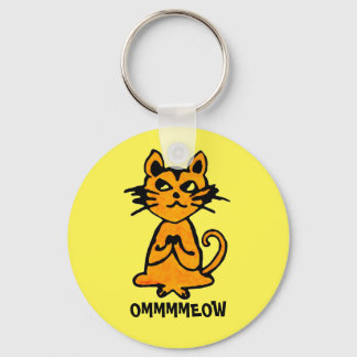Om Cat Sleutelhanger - Funny Yoga Gifts