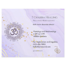 OM Chakra Energy Healer Reiki Paarse Horizontaal