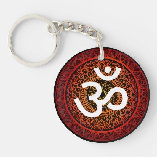 Om chakra mandala sleutelhanger (Voorkant)