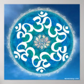 Om Circle Snowflake Mandala Poster (Voorkant)